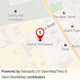 Home Hardware on Irvine Road, Prescott Ontario - location map
