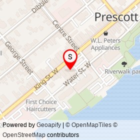 Shoppers Drug Mart on Water Street West, Prescott Ontario - location map