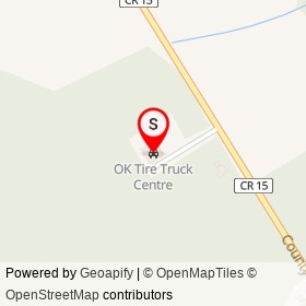OK Tire Truck Centre on County Road 15, Augusta Ontario - location map