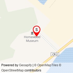 Homewood on County Road 2, Augusta Ontario - location map