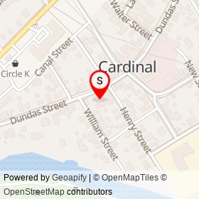 Marsden McLaughlin Funeral Home on Dundas Street, Edwardsburgh/Cardinal Ontario - location map