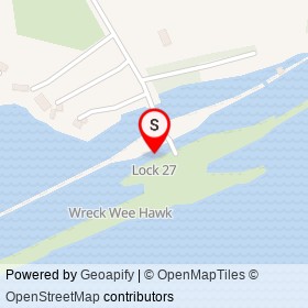 Lock 27 on Galop Canal Road, Edwardsburgh/Cardinal Ontario - location map