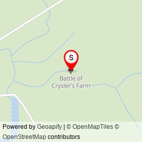 Battle of Crysler's Farm on , South Dundas Ontario - location map