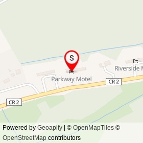 Parkway Motel on County Road 2, South Dundas Ontario - location map