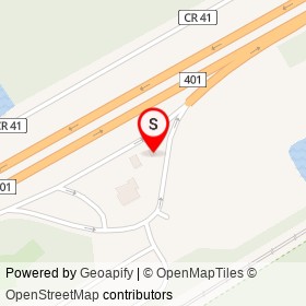 Canadian Tire on Highway 401, South Dundas Ontario - location map
