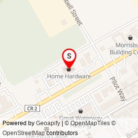 Home Hardware on Van Allen Road, South Dundas Ontario - location map