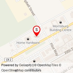 Morrisburg Animal Hospital on County Road 2, South Dundas Ontario - location map