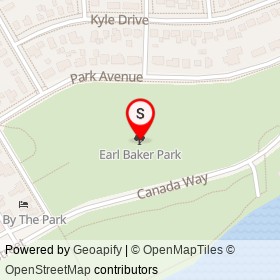 Earl Baker Park on , South Dundas Ontario - location map