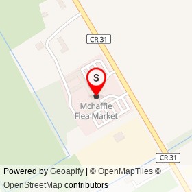 Mchaffie Flea Market on County Road 31, South Dundas Ontario - location map