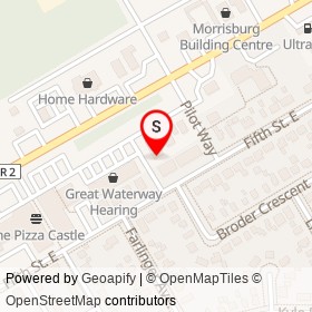Milano Pizzeria on Dairy Street, South Dundas Ontario - location map