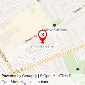 Canadian Tire on Tenth Street East, Cornwall Ontario - location map