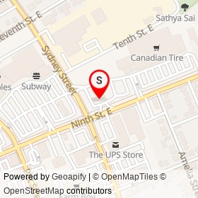 Canadian Tire on Ninth Street East, Cornwall Ontario - location map