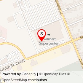 Walmart Pharmacy on Seventh Street West, Cornwall Ontario - location map