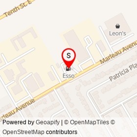 Esso on Marleau Avenue, Cornwall Ontario - location map