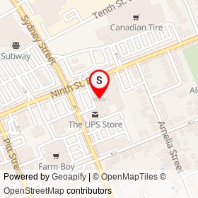 Glengarrian Pub & Restaurant on Ninth Street East, Cornwall Ontario - location map