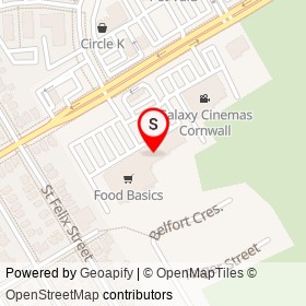LCBO on Belfort Crescent, Cornwall Ontario - location map