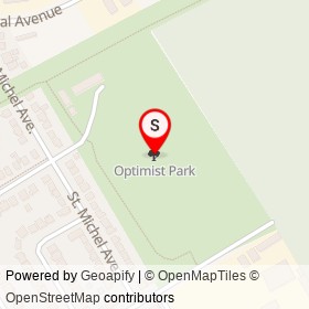 Optimist Park on , Cornwall Ontario - location map