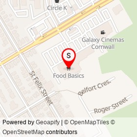 Food Basics on Belfort Crescent, Cornwall Ontario - location map