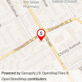 Circle K on Thirteenth Street West, Cornwall Ontario - location map