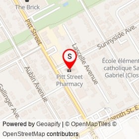 Pitt Street Pharmacy on Pitt Street, Cornwall Ontario - location map