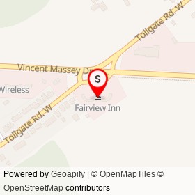 Fairview Inn on Tollgate Road West, Cornwall Ontario - location map