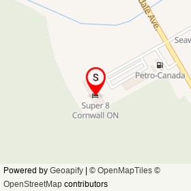 Super 8 Cornwall ON on Brookdale Avenue, Cornwall Ontario - location map