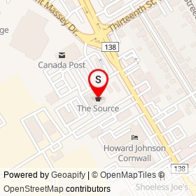 The Source on Rosemount Avenue, Cornwall Ontario - location map