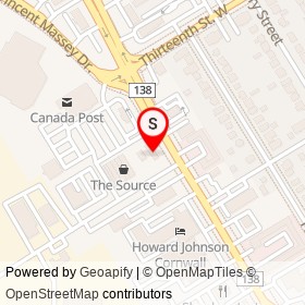 Shell on Brookdale Avenue, Cornwall Ontario - location map