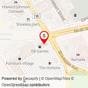 Scotiabank on Brookdale Avenue, Cornwall Ontario - location map