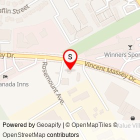 Petro-Canada on Vincent Massey Drive, Cornwall Ontario - location map