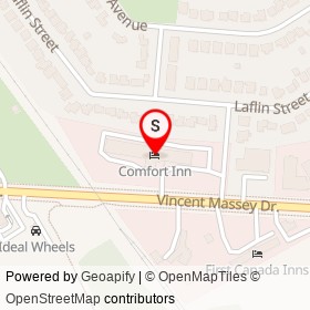 Comfort Inn on Vincent Massey Drive, Cornwall Ontario - location map