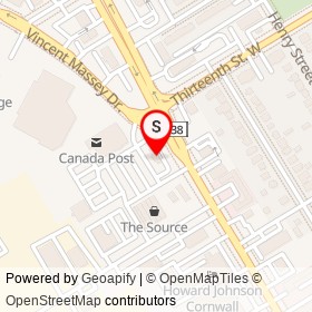 Starbucks on Brookdale Avenue, Cornwall Ontario - location map