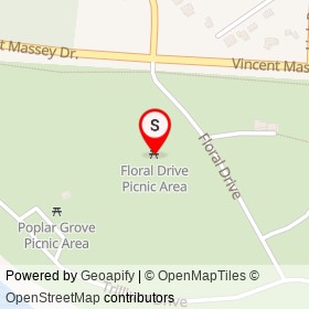 Floral Drive Picnic Area on Vincent Massey Drive, Cornwall Ontario - location map