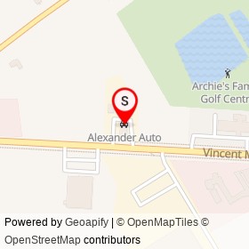Alexander Auto on Vincent Massey Drive, Cornwall Ontario - location map