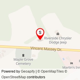 Gravelly Trailer Sales on Vincent Massey Drive, Cornwall Ontario - location map