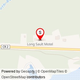 Long Sault Motel on County Road 2, South Stormont Ontario - location map