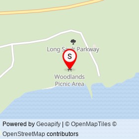 Woodlands Picnic Area on Long Sault Parkway, South Stormont Ontario - location map