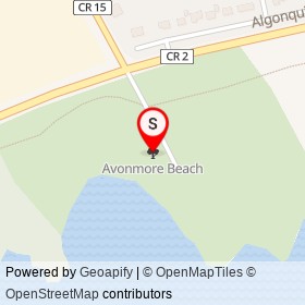 Avonmore Beach on , South Stormont Ontario - location map