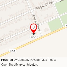 Circle K on County Road 2, South Stormont Ontario - location map
