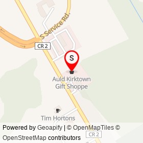 Auld Kirktown Gift Shoppe on County Road 2, South Glengarry Ontario - location map