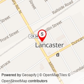 Lancaster Pizzeria on Military Road South, South Glengarry Ontario - location map