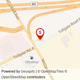 GTS Gas on Tollgate Road E, Cornwall Ontario - location map
