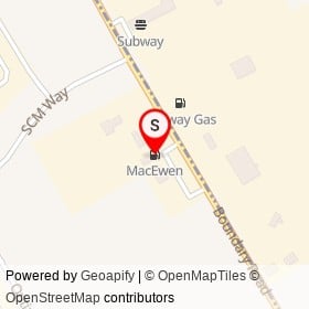 MacEwen on Boundary Road, Cornwall Ontario - location map