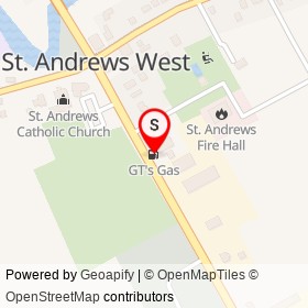 GT's Gas on Highway 138, South Stormont Ontario - location map