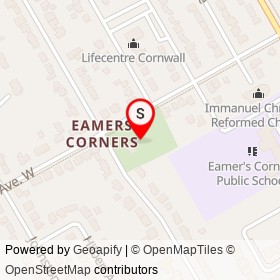 Eamers Corners on , Cornwall Ontario - location map